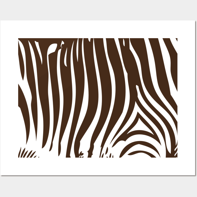 Zebra Stripes | Zebra Print | Animal Print | Chocolate Brown and White | Stripe Patterns | Striped Patterns | Wall Art by Eclectic At Heart